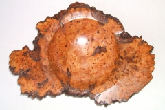 A natural edged bowl made from a piece of Burr Elm, it measured 300 mm x 250 mm x 50 mm deep.